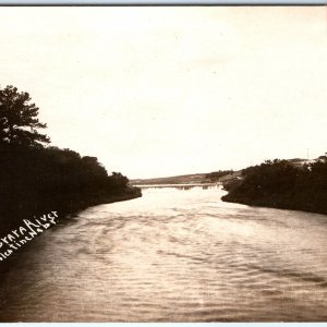 c1910s Valentine, Neb  Niobrara River RPPC Dam Real Photo AE Hanna Blair NE A154