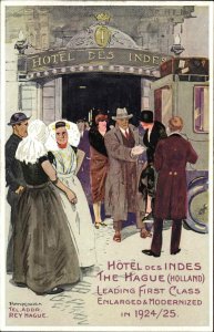 Vanderhem Hotel Des Indes Hague Holland POSTER ART 1920s Postcard