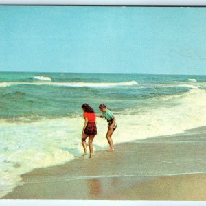 c1950s Mobile, Alabama Playtime on the Beach Photo Postcard Girls Shostal A30