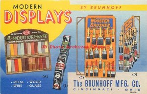 Advertising Linen Postcard, Brunhoff Manufacturing Company, Displays, Cincinnati