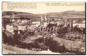 Old Postcard Louvesc Ardeche Annonay panoramic view and Dunieres