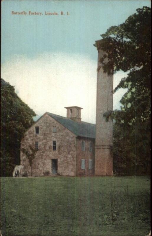 Lincoln RI Butterfly Factory c1910 Postcard