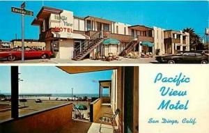 CA, San Diego, California, Pacific View Motel, Amescolor Publishers 330055