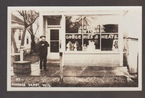 Genesee Depot WISCONSIN RPPC c1910 GENERAL STORE nr Waukesha J. GRIFFITH WI
