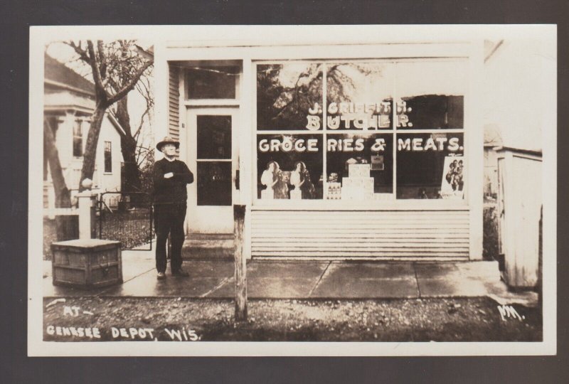 Genesee Depot WISCONSIN RPPC c1910 GENERAL STORE nr Waukesha J. GRIFFITH WI