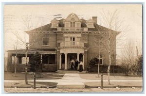 1909 Home Residence Family Dog View Colorado Springs CO RPPC Posted Postcard