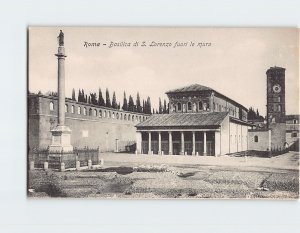 Postcard Basilica di S. Lorenzo fuori le mura Rome Italy