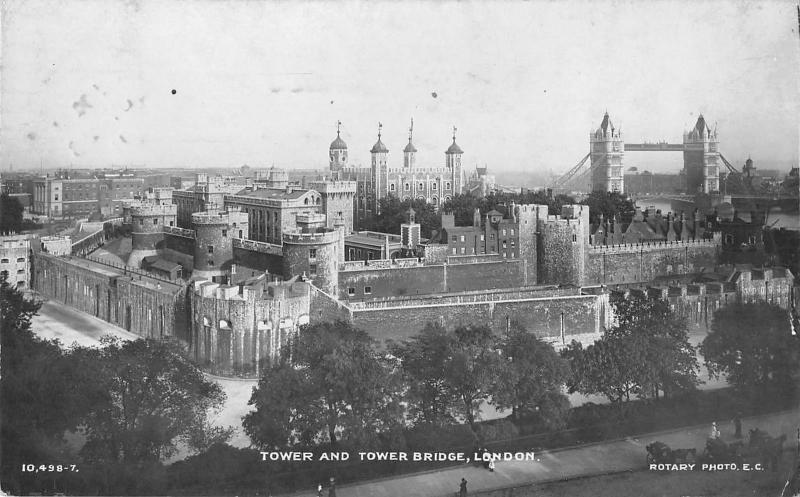 uk3590 tower and tower bridge london real photo uk