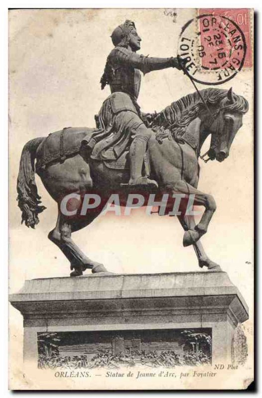 Postcard Old Orleans Statue of Joan of Arc