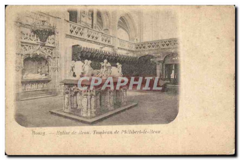 Old Postcard Bourg Brou Church Tomb of Philibert le Beau