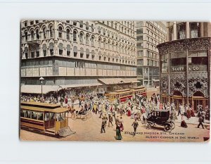 Postcard Stats And Madison Sts., Busiest Corner In The World, Chicago, Illinois