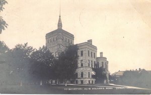 RPPC, Real Photo, Headquarters Bldg, Soldiers Home, Quincy, IL,Old Post Card