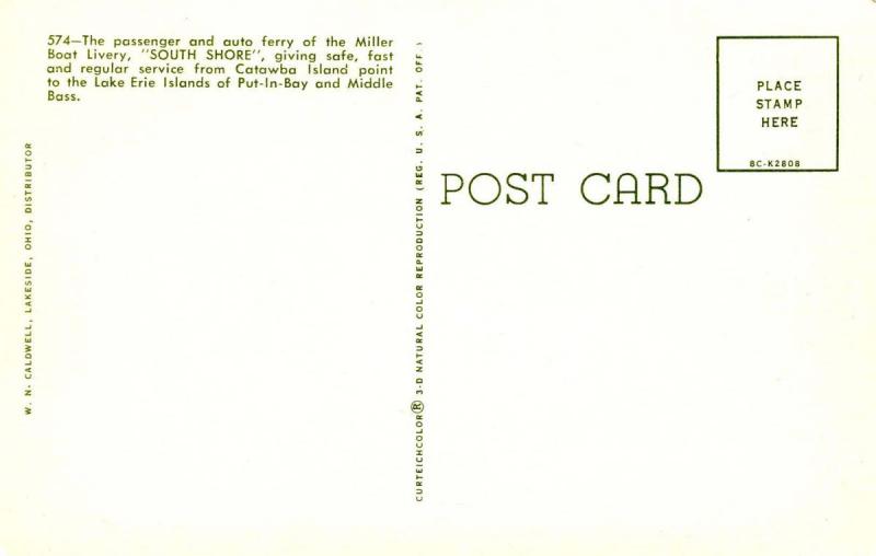 OH - Put-In-Bay. South Shore Ferry