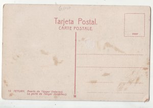 P1217 old unused postcard tetuan puerta de tanger morocco