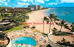 HI, Maui, Hawaii, Kaanapali Beach View From Hotel, Plastichrome No P316208