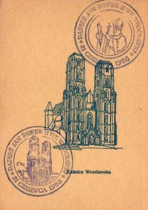 Poland Katedra Wrocławska Wrocław Vintage Postcard BS20