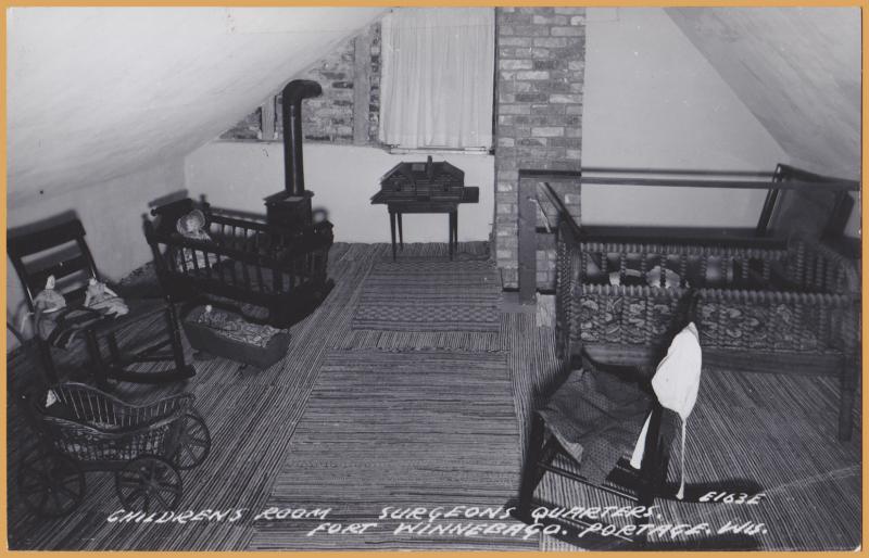 RPPC-Portage, WIS., Children's Room, Surgeons Quarters, Fort Winnebago-