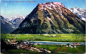 Austria Golling mit dem Hohen Göll vom Rabenstein Vintage Postcard 09.62