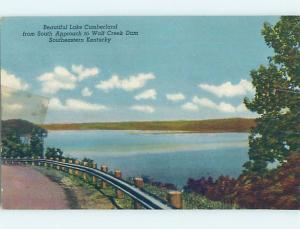 1950's ROAD BY THE LAKE Lake Cumberland - Jamestown & Monticello KY F4224