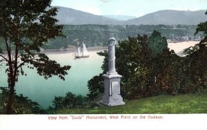 VINTAGE POSTCARD VIEW OF WEST POINT FROM DADE MONUMENT ON THE HUDSON c. 1900