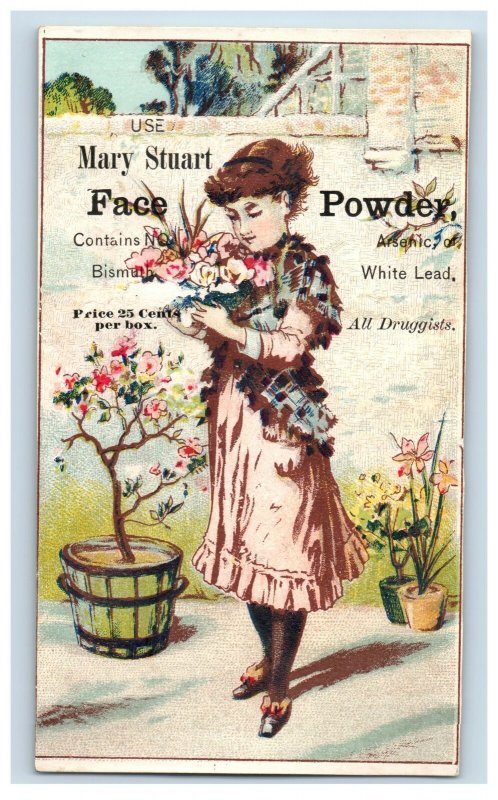 1880's Lovely Mary Stewart Face Powder Lot Of 3 Victorian Trade Card P130