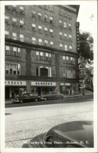 Malone NY McCarthy's Drug Store Real Photo Postcard