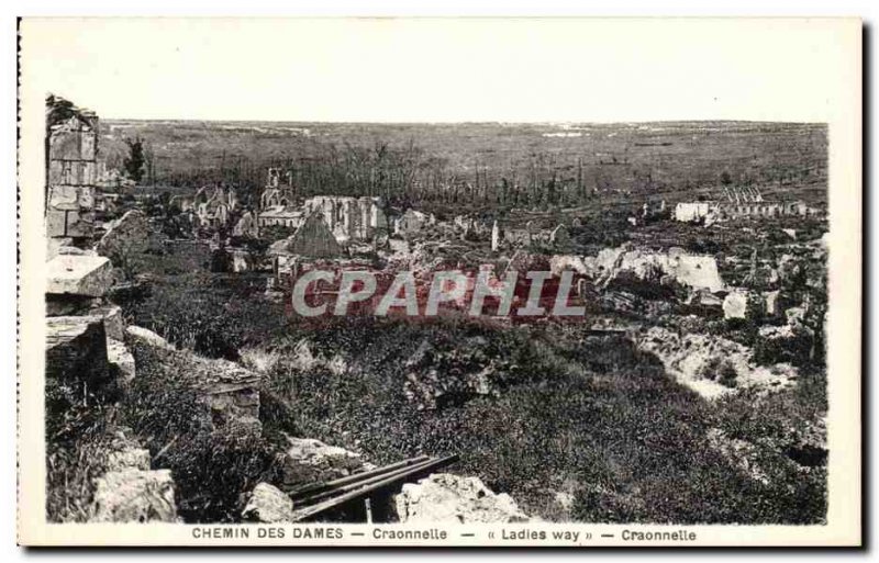 Old Postcard Chemin Des Dames Craonnelle Army