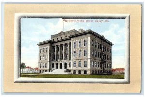 c1910 Scene at Alberta Normal School Calgary Alberta Canada Postcard