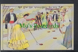 Shipping Postcard - Red Star Line, Shuffleboard SW4578