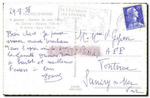 Old Postcard High Cevennes left Gerbier de Jonc 1554 m the center Mezenc 1750...