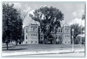 c1950's Court House Building Auburn Nebraska NE RPPC Photo Vintage Postcard