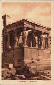 Greece Athens Erechtheion Vintage Postcard C151