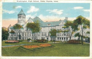 USA Washington High School Cedar Rapids Iowa Vintage Postcard 07.30