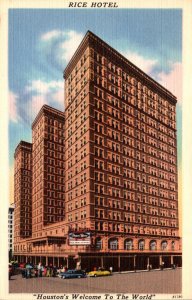 Texas Houston The Rice Hotel 1957