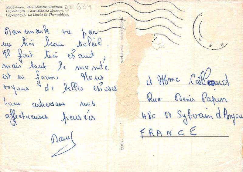 BF634 copenhagen le musee de thorvaldsen  Denmark