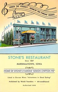 Stone's Restaurant Marshalltown, Iowa  