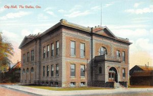 City Hall, The Dalles, Oregon, Early Postcard, Unused