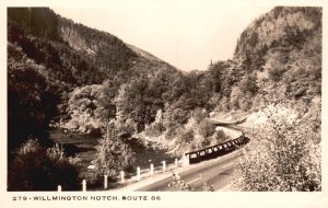 Vintage Postcard 1948 Road Along River Notch Route 86 Wilmington New York NY