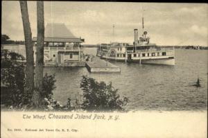 Thousand Islands Park NY The Wharf c1910 Old Postcard