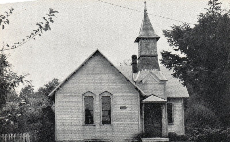 Vintage Postcard Oysterville Baptist Church Parish Washington WA Columbia Cards