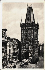 Czech Republic Prague Prag Prasna Brana Vintage Postcard C095