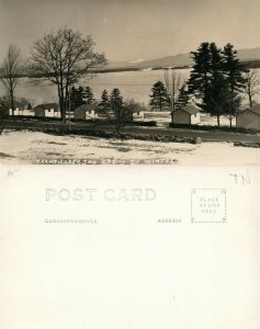 GILFORD NH CHANTICLEER INN CABINS hotel ANTIQUE REAL PHOTO POSTCARD RPPC