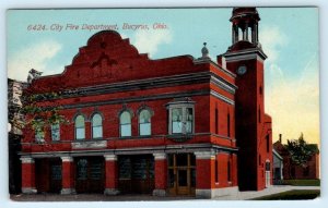BUCYRUS, Ohio OH ~ CITY FIRE DEPARTMENT c1910s Crawford County  Postcard