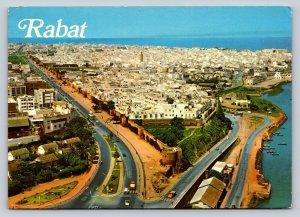 Aerial View of Hassan II Avenue RABAT Morocco 4x6 Vintage Postcard 0380