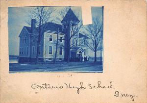 Ontario NY High School RPPC Postcard