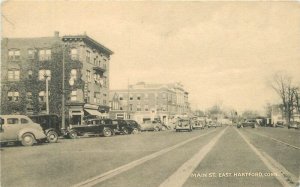 Connecticut Hartford Main Street automobiles Collotype Postcard 22-6464