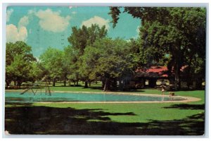 1965 Pool View, Palmer Park Janesville Wisconsin WI Vintage Posted Postcard