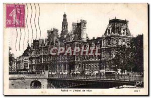 Old Postcard The Paris Hotel De Ville