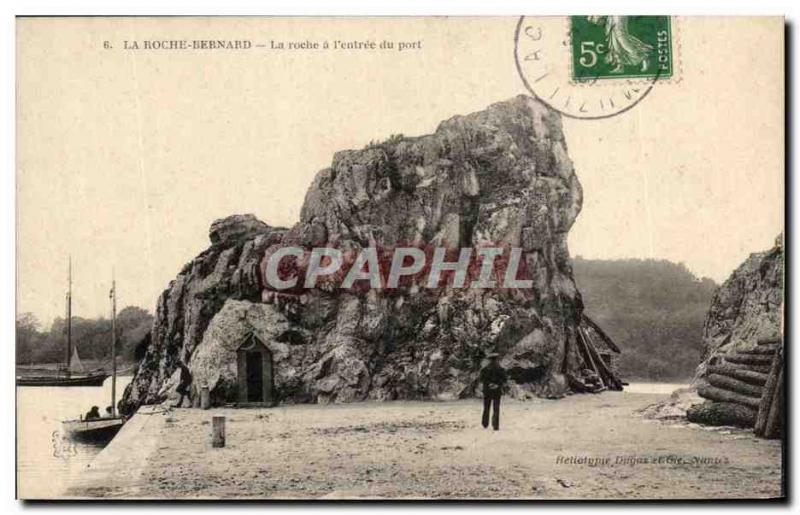 Old Postcard La Roche Bernard La Roche I & # 39entree port