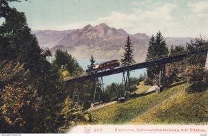 SCHWYZ, Switzerland, 1900-1910s; Rigibahn, Schnurtobelbrucke Mit Pilatus